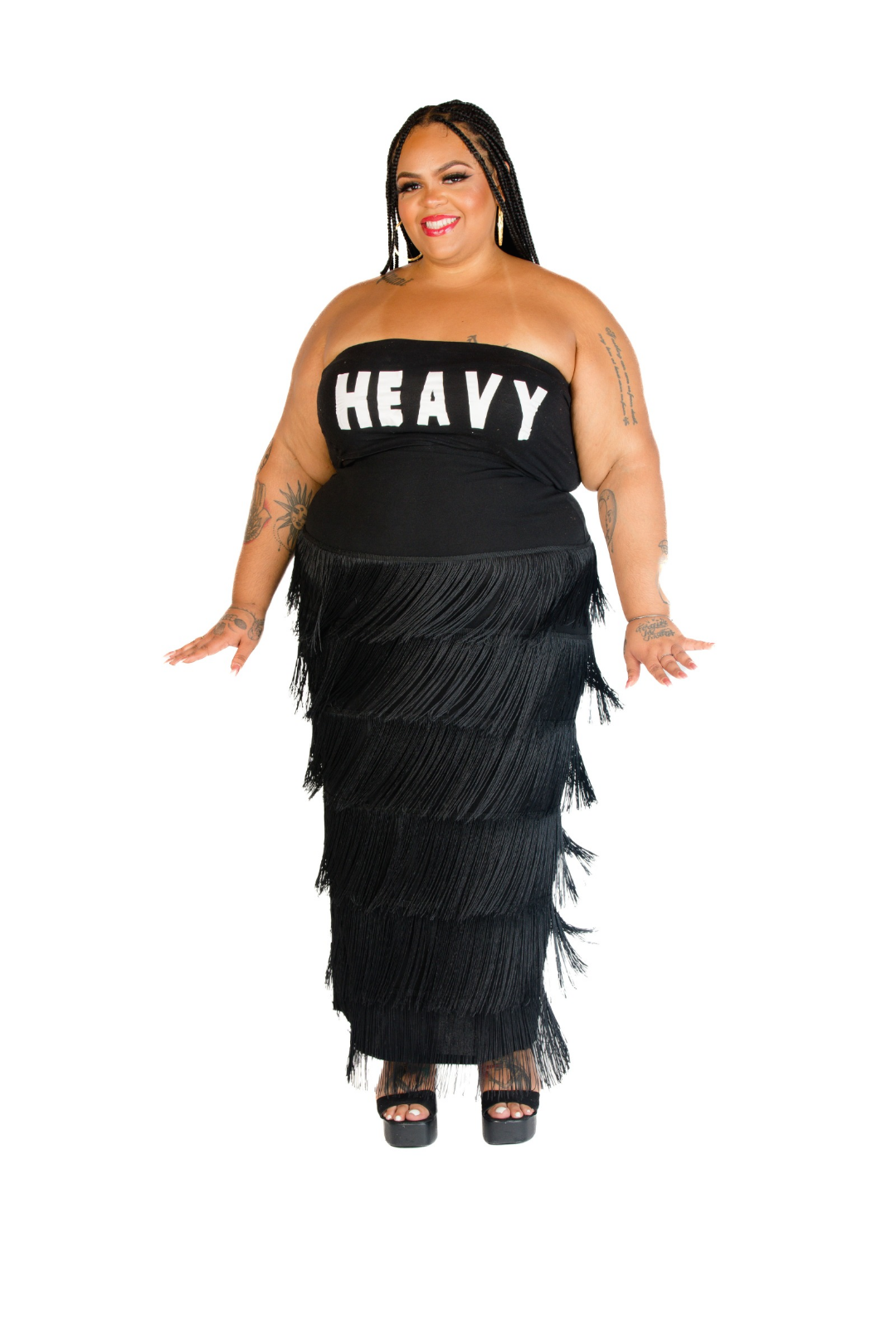 Harlem Nights Fringe Maxi Skirt Blue Society LLC Harlem Nights Fringe Maxi Skirt Blue Society LLC